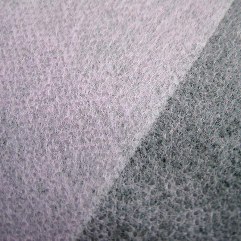 厂家定制粉红色30g芝麻纹无纺布_口罩外层用粉红方格纹双s无纺布