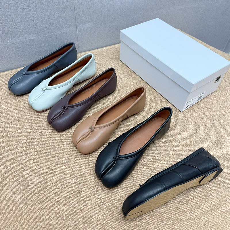 2026 Dongguan Factory New In-Stock Fashion Casual Mary Jane Shoes for Women, Korean Version Retro Multi-Color Ballet Split-Toe Shoes