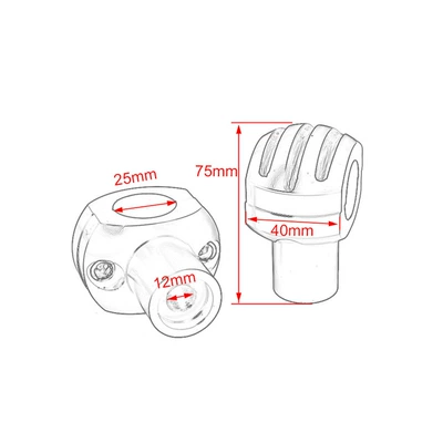 faucet handlebar seat heightened – Motorcycle Safety Supplies - big-head-exposed-white-heightening-code-25-electroplating