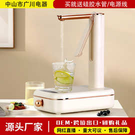 桌桶两用自动抽水器桶装水矿泉水饮水机折叠式吸水器家用电动水泵