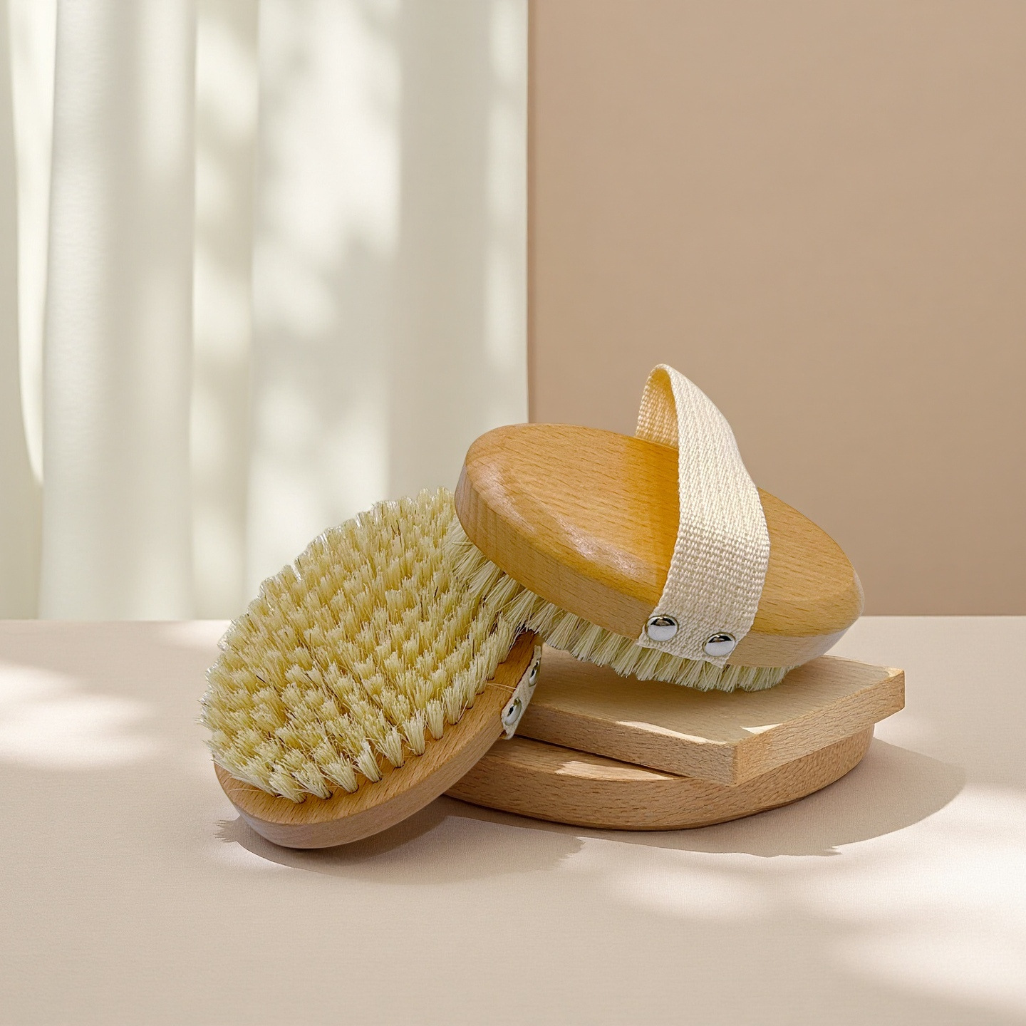 Necesidades diarias transfronterizas Cepillo de baño de madera maciza Cepillo de masaje de lana suave Cepillo de espalda Cepillo de espalda para frotar artefacto de baño Cepillo de baño