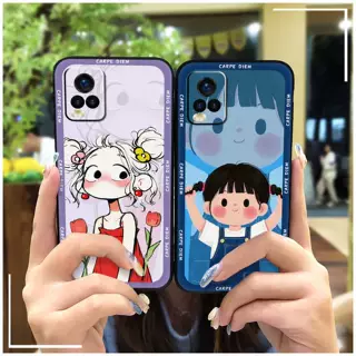 适用VIVO手机壳防尘纯色动漫质感潮流简约创意搞怪情侣青春散热