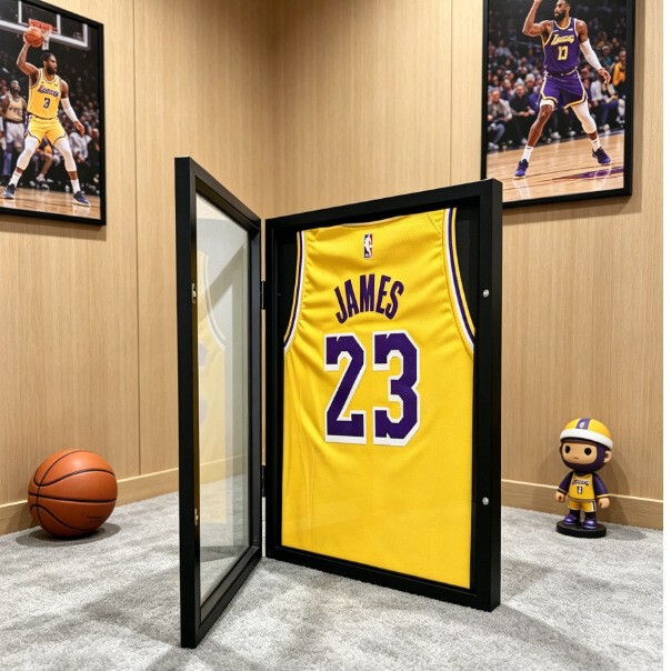 Cross-Border In-Stock Jerseys, Football and Basketball Souvenirs, Collection Display, Rectangular Wooden Crafts, Photo Frame, Wooden