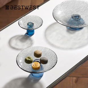 ✅ Fruit Plate, Light Luxury Glass Fruit Plate for Living Room and Tea Room, Candy Ornaments, High-Looking Supply