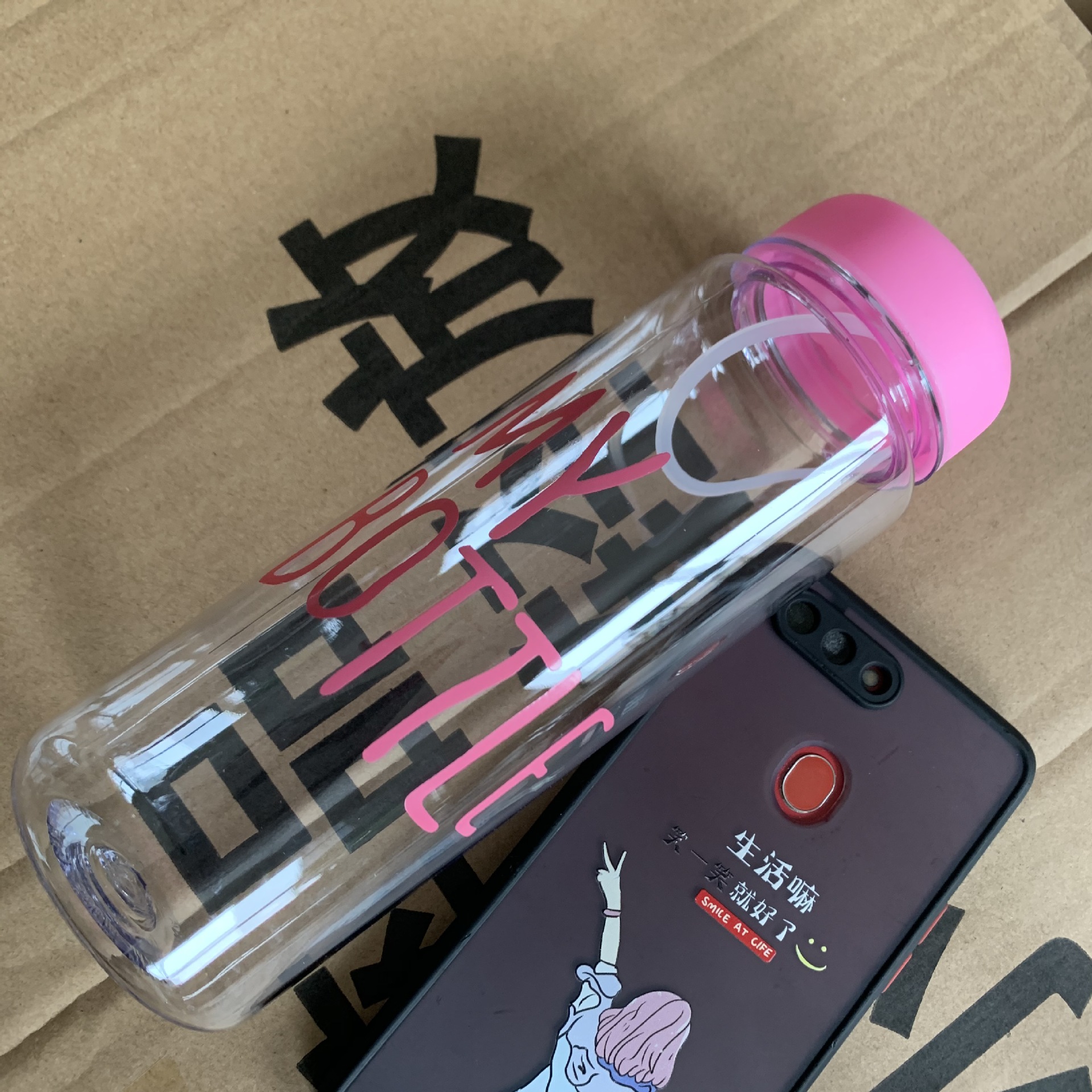 透明my bottle塑料杯AS随行果汁水杯order颜色500毫升塑料瓶logo详情2