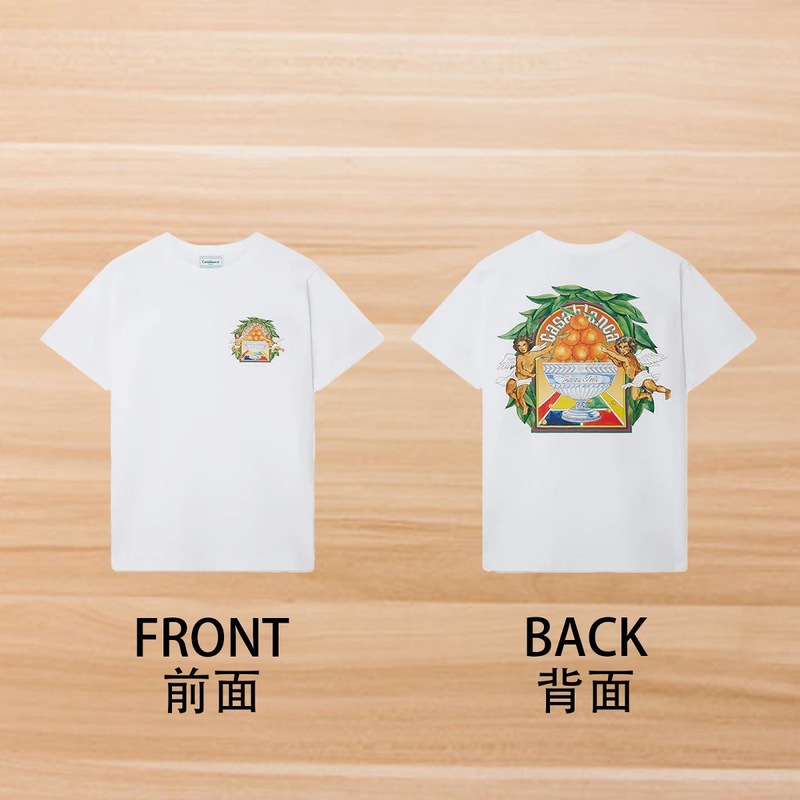 カサブランカ カサブランカ 半袖 ヘビーウェイト 260g アメリカのトレンド ブランド ニッチ ルーズ ハイストリート Tシャツ|undefined