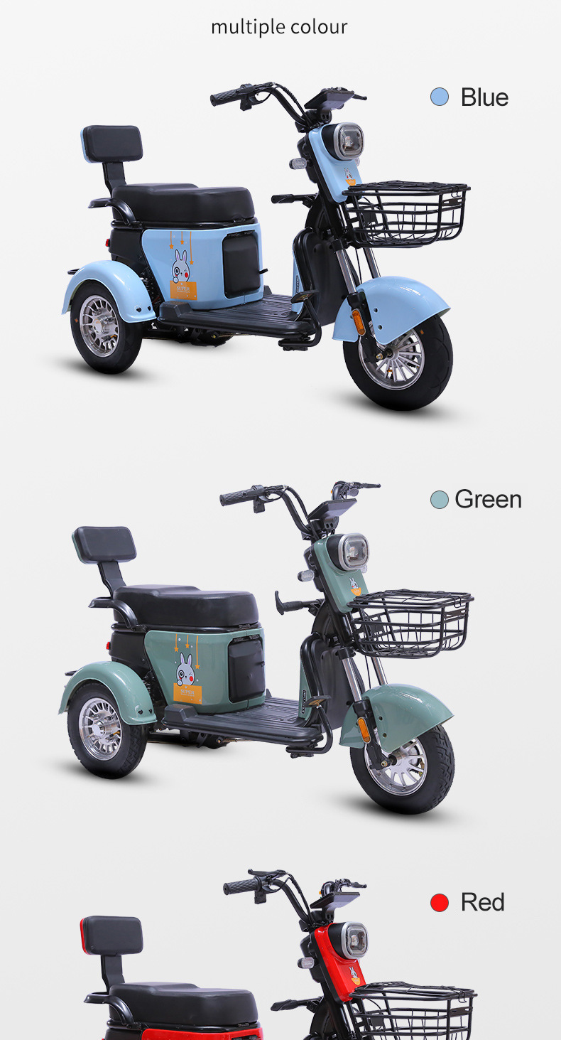 Heavy Load 600 kg Customizable Color Household Electric Tricycle