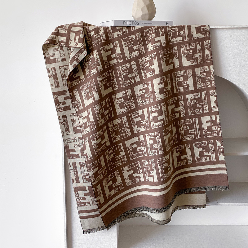 Nueva moda geométrica versátil alta sensación mantel capa de invierno de cachemira suave y cómoda bufandas cálidas
