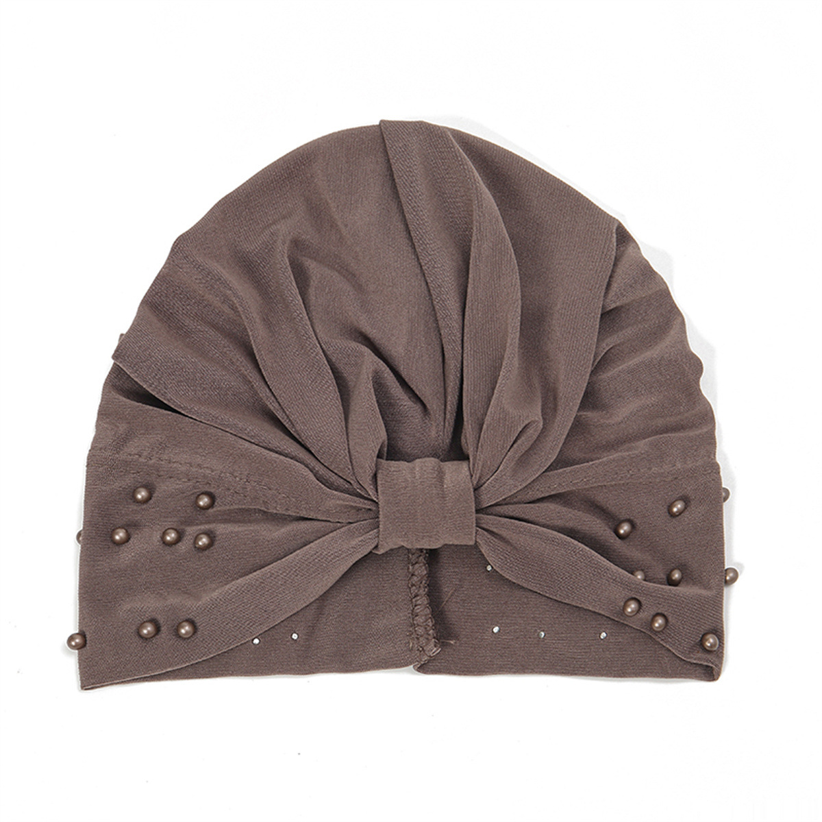 Jauna, ar kristāla linu rotāta, musulmaņu, vienkrāsaina, vienkārša turbāna cepure ar pērlītēm noliktavā_voghion.com