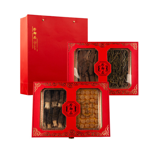 Double gift box: Dendrobium, Ganoderma, Morels, Scallops, Mid-Autumn Tonic Gifts, Practical Health Care Products