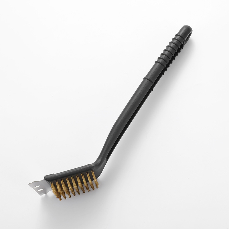 12 pulgadas barbacoa cepillo de limpieza barbacoa parrilla cepillo de alambre para hornear rejilla de alambre de acero inoxidable cepillo de barbacoa herramienta de barbacoa cepillo