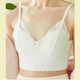 Summer New Ice Silk Seamless French Style Lace Beautiful Back Sweet Floral Gathering Anti-running Light Wrap Chest with Sling