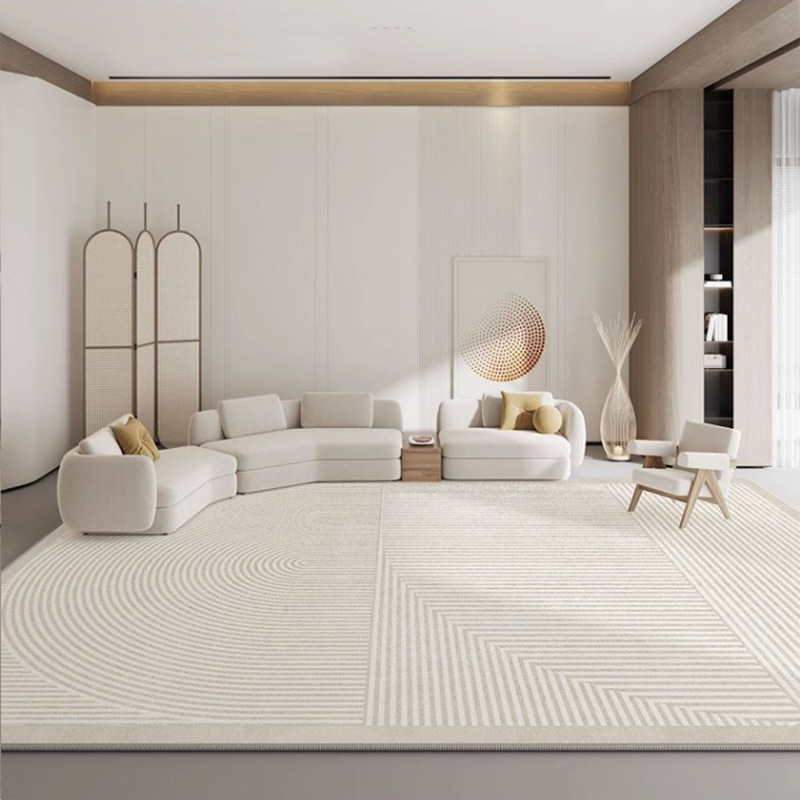 Alfombra de lujo ligera alfombra de lana de cristal alfombra de dormitorio alfombra de cama alfombra de gran área piso al por mayor