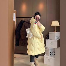 羽绒服女2025冬季新款爆品新国标90白鸭绒泡芙安心绒长款波浪潮