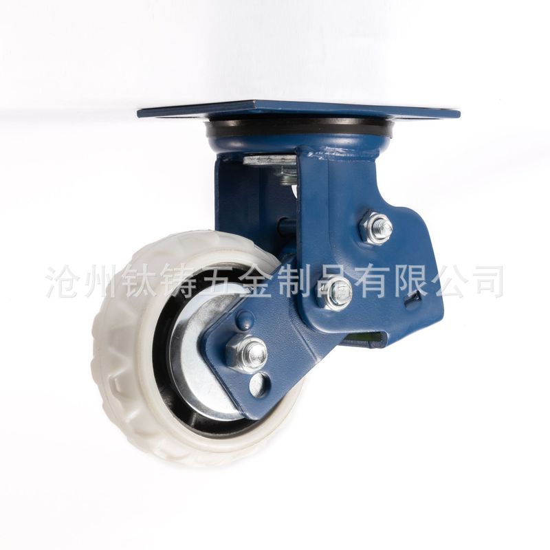 工装车汽车料架工位器具工业重型聚氨酯双弹簧减震脚轮烽火轮PU轮|undefined