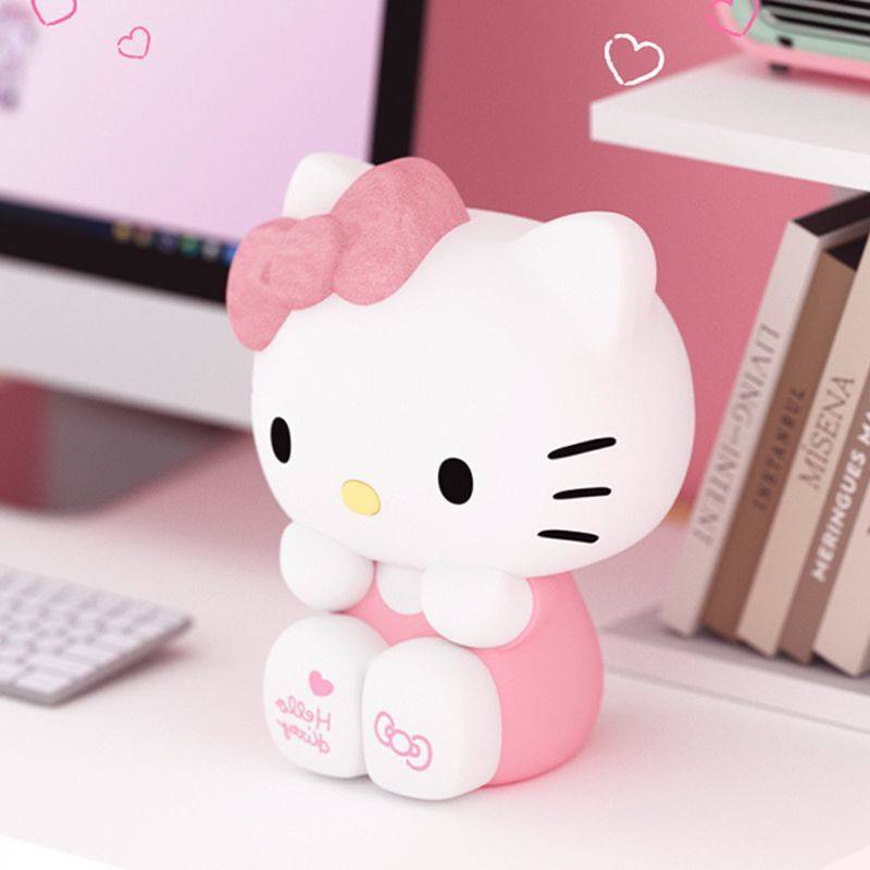 HelloKitty猫小夜灯拍拍灯硅胶床头灯台氛围生日礼物女生可爱摆件|undefined