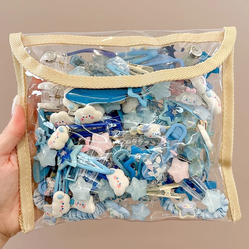 Klein azul rasgado cabello mar pinza de pelo lateral 2024 nuevo clip de alta gama tocado de frente de mujer clip de borde infantil