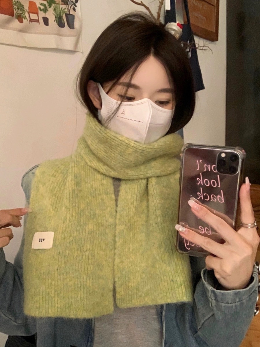 Sisaldab villa~ Uus pehme kleepuv muna ühevärviline i mitating kašmiir sall talvesoojuseks ja mitmekülgseks kudumiseks_voghion.com