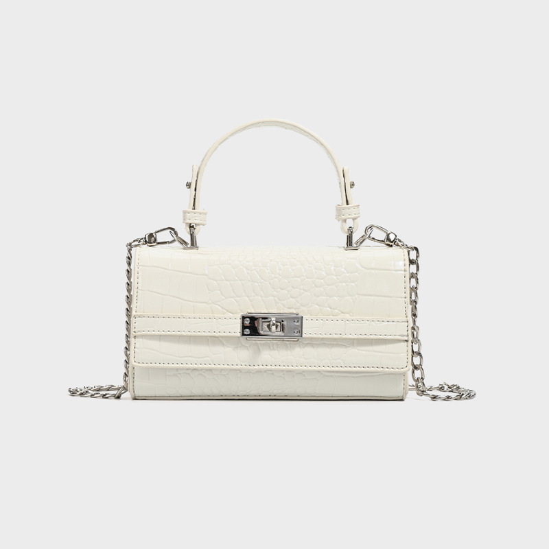 One-Shoulder Bag, Crocodile Print, Compact Chic, One-Shoulder Style