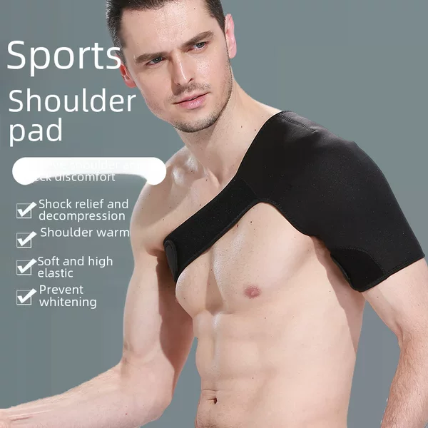 Adjustable Sports Shoulder Brace for Basketball and Badminton, Warm Shoulder Protector, Shoulder Protection, Fitness Fixed Compression Shoulder Strap