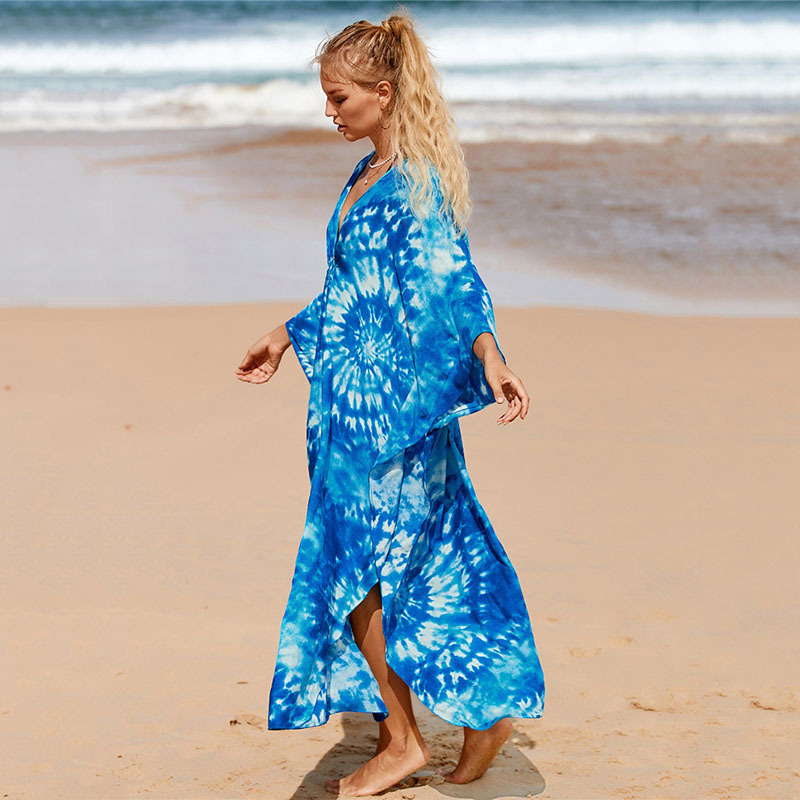 224g Weight Sunscreen Shirt Outerwear Type 3/4 Length Sleeve Sleeve Length Polyester Fabric Type Long Top Length V Neck Neckline Printing, Leopard Pattern Spring&Summer Season Women's Gender Vacation, Beach Style Women's Printing Leopard Vacation Beach Cover Ups 115