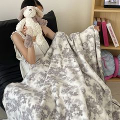 A类双面绵羊绒毛毯休闲沙发盖毯办公室午睡毯披肩毯冬季加厚毯子