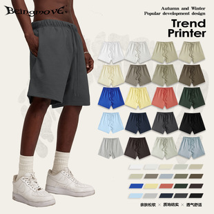 FOG Teenager Fashion Brand Shorts Men's 440g Heavy Clear Color European and American Style Loose Casual Shorts Sports Shorts