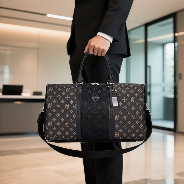 Lv Men's Bag, Waterproof Pu Material 20-35L Backpack Travel Bag, Waterproof Bag, Waterproof Gym Bag, Dry and Wet Separation