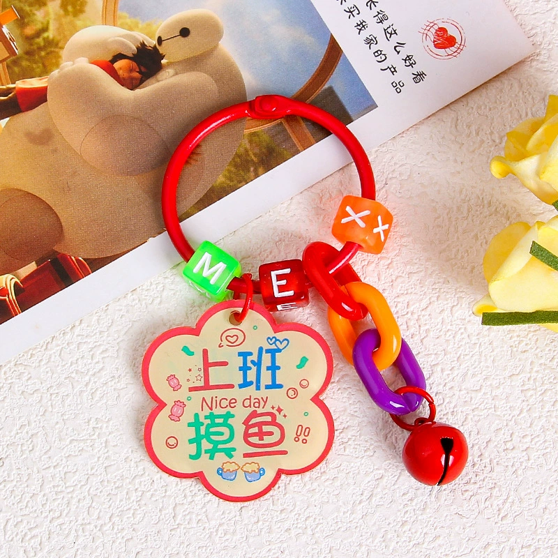 Brand creative acrylic protective amulet, keychain, transparent pendant, bag decoration, decorations