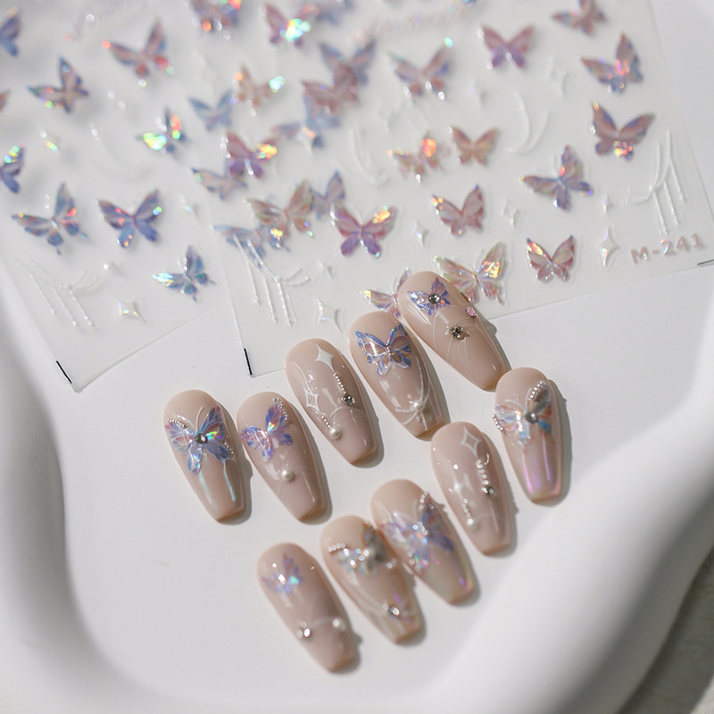 Tensor Shell Light Symphony Butterfly Nail Stickers M-241 Sweet and Gentle Girly Style Butterfly Nail Stickers