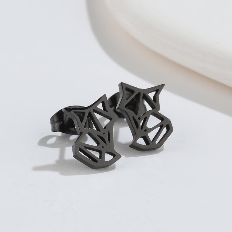 Fashion Animal Titanium Steel Ear Studs Plating No Inlaid Stainless Steel Earrings