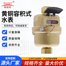 跨境外贸粤镁特黄铜容积式水表东南亚旋转容积活塞式自来水表厂家