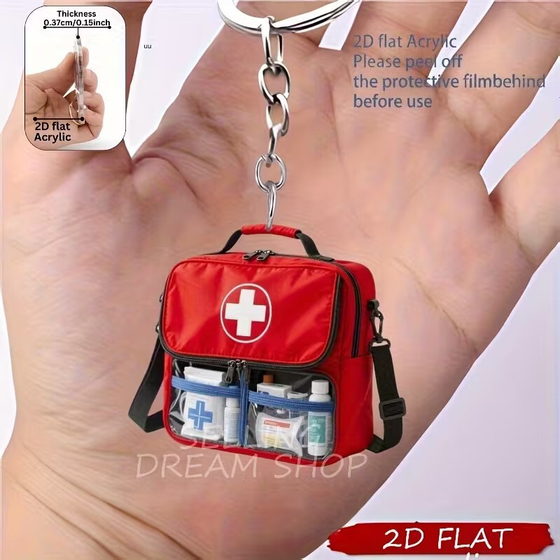 Cross-Border New Model 2D Acrylic Flat Emergency Bag Keychain Home Car Phone Decoration Birthday Party Pendant Cross-Border New Model 2D Acrylic Flat Emergency Bag Keychain Home Car Phone Decoration Birthday Party Pendant