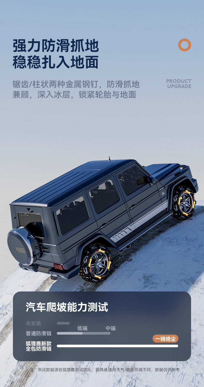 Car Anti-Skid Chains for Off-Road Cars, Suvs, Universal Rubber Tires, Winter Snow Tires That Do Not Damage Tires and Automatically Tighten