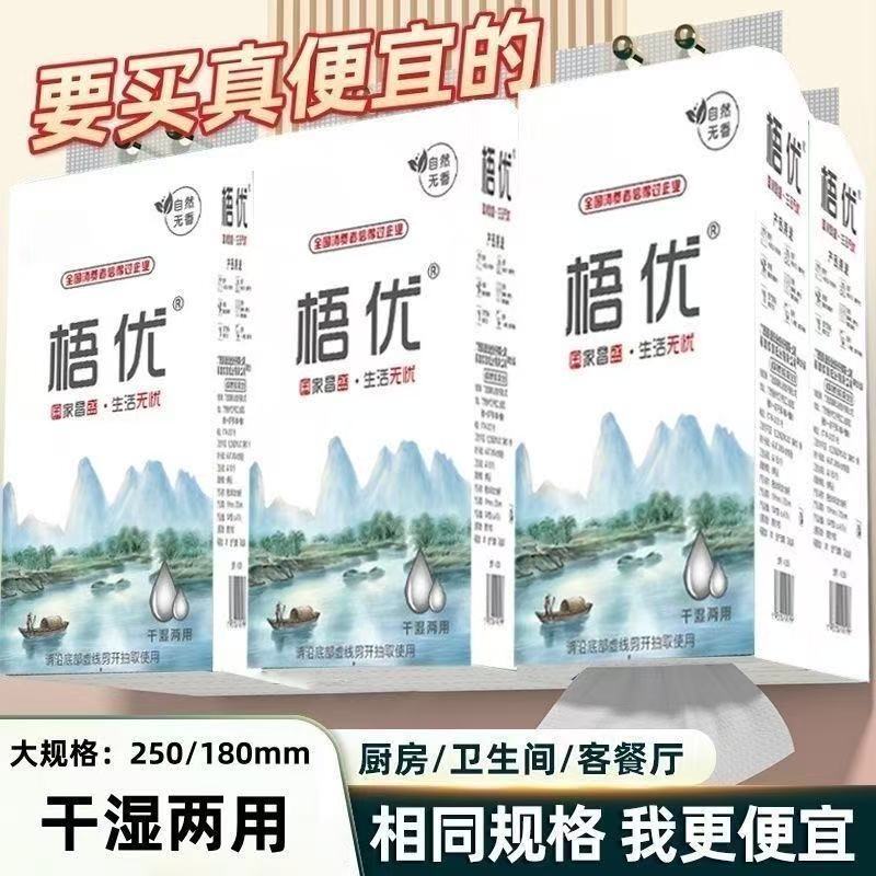 Wuyou Hanging Paper Towel 250X190 Large Size Household Commercial Toilet Paper Hand Towel Facial Tissue Can Be Wetted with Water