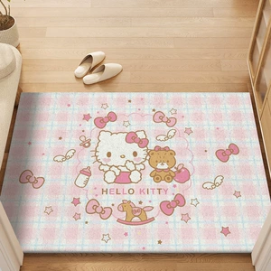 Hellokitty giriş qapısı paspası, məftil halqa, sürüşməyən, ləkəyə davamlı