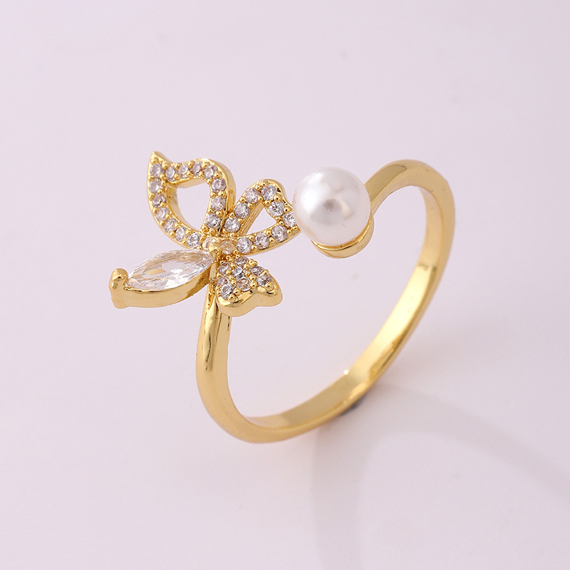 20g Weight Zircon Inlay Material Open Rings Classification 1 Piece Quantity Holiday, Banquet Occasion Copper Material Heart Shape, Crown, Flower Pattern Unisex Gender Inlay Design Lady Style Wholesale Jewelry Lady Heart Shape Crown Flower Copper Zircon Inlay Open Rings 32