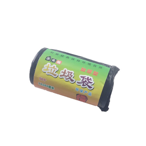 30 flat-mouth 50*60 point-break household large garbage bags thickened disposable black plastic bags factory wholesale
