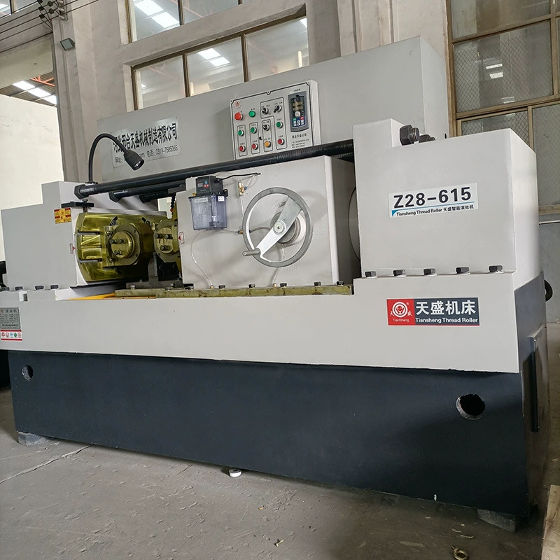 Tiansheng Z28-615 полностью автоматический станок для накатки резьбы с ЧПУ, гидравлический двухосевой станок для накатки резьбы на стальных прутках, строительный станок для накатки резьбы