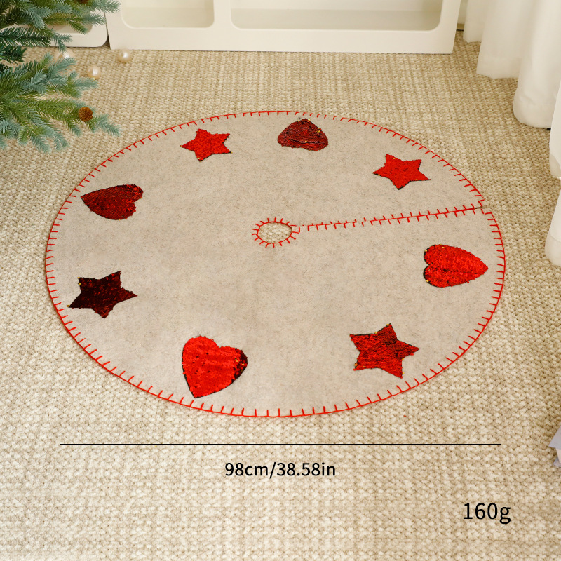 Nuevos adornos transfronterizos de gran falda de árbol de Navidad delantal de base de decoración de Navidad manta al por mayor