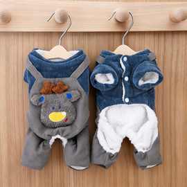 狗狗衣服秋冬小鹿保暖背带裤柯基泰迪猫咪小型犬宠物服饰批发