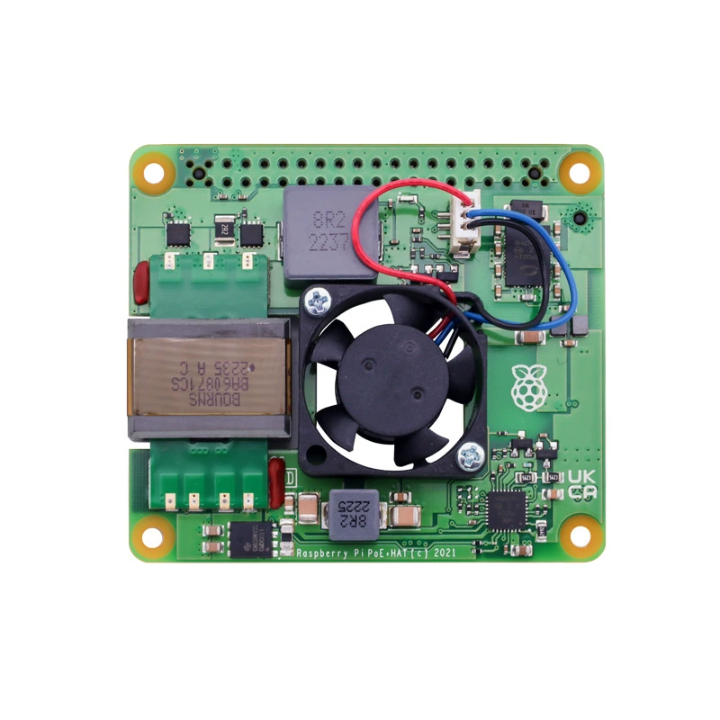 Модуль питания PoE+ Raspberry Pi PoE+HAT поддерживает PI3B+/4, Raspberry POE+