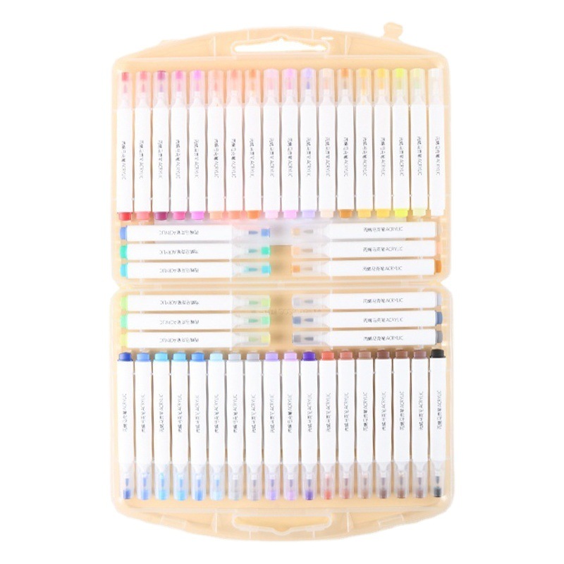 Pluma de pigmento acrílico lavable de 48 colores para niños marcador acrílico impermeable y opaco pintado a mano DIY Goka pluma