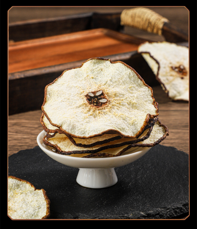 Dried Snow Pear Slices Xue Li Pi 500g Freeze Dried Fruit Tea Slices for Herbal Infusions and Cooking in use