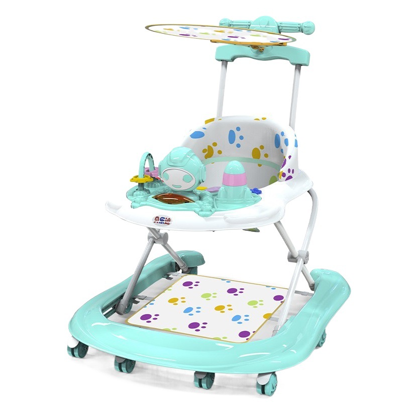 Baby Walker multi-funcional anti-o-pierna anti-Flip empuje de la mano puede sentarse bebé niño niña niño línea de partida