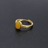 Capacious ethnic golden stone inlay, adjustable ring, city style, ethnic style, simple and elegant design