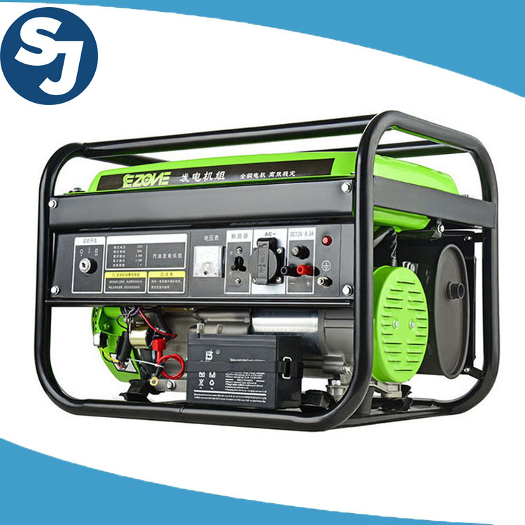 厂家直供12kw四冲程双杠风冷电启动单相三相发电机汽油发电机批发