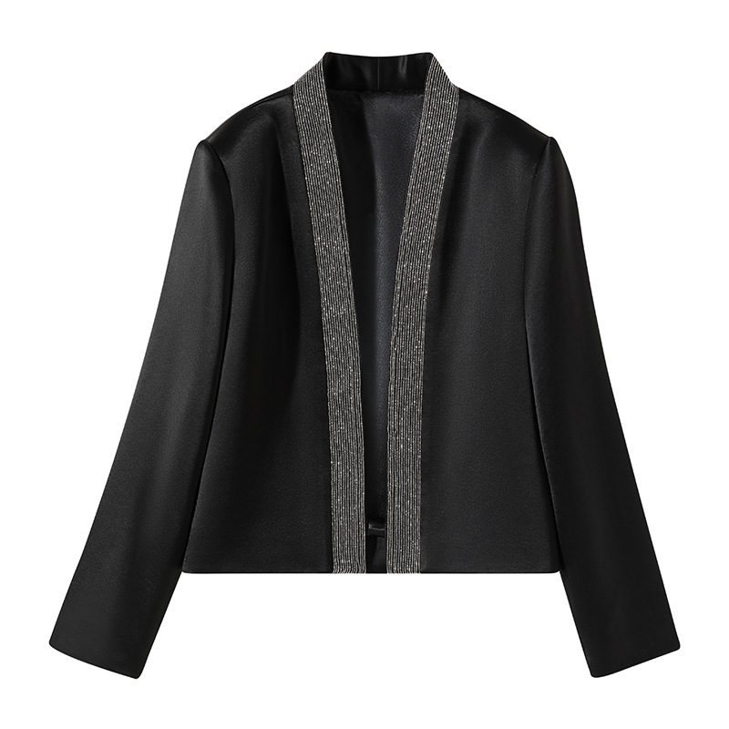 High-End Pearl Chain Commuter Autumn Blazer for Women 2026 New Style Casual Elegant Small Suit High-End Pearl Chain Commuter Autumn Blazer for Women 2026 New Style Casual Elegant Small Suit