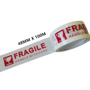 English Fragile brittle tape Taobao warning express packaging packaging box sealing tape whole box wholesale tape
