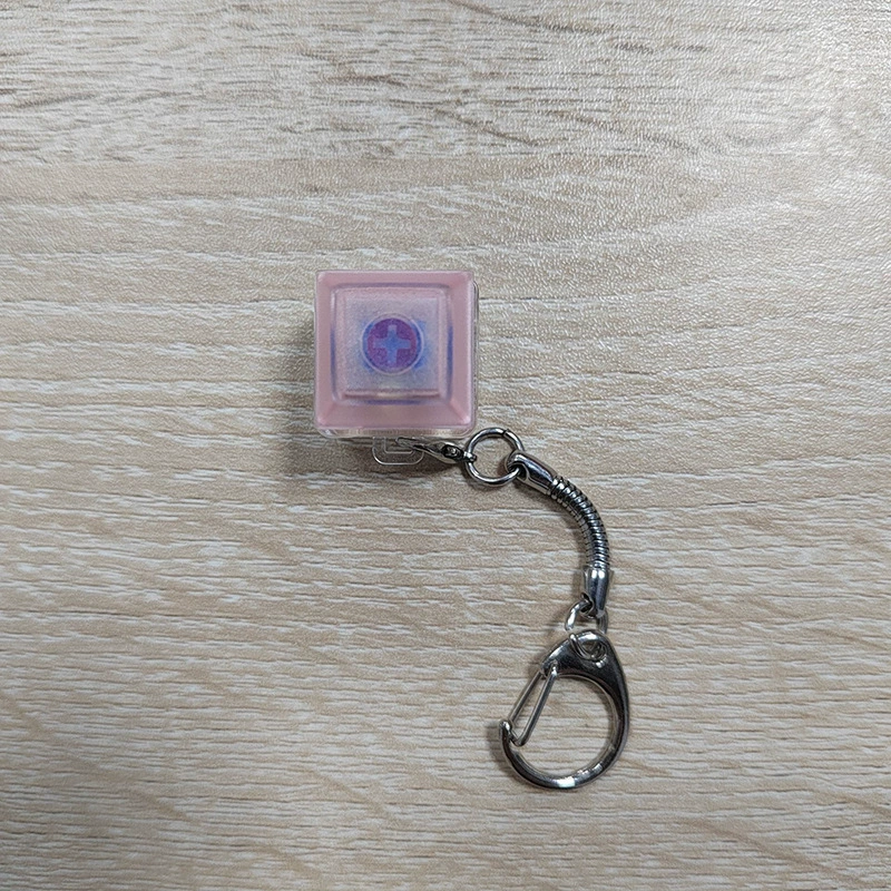 tester: Acrylic single‑shaft keycap tester keychain, multi‑color, decompression mechanical switch tester